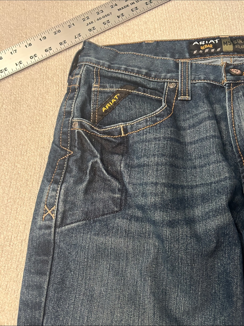 Ariat Dark Blue Straight-Leg Jeans - Picture 5 of 6